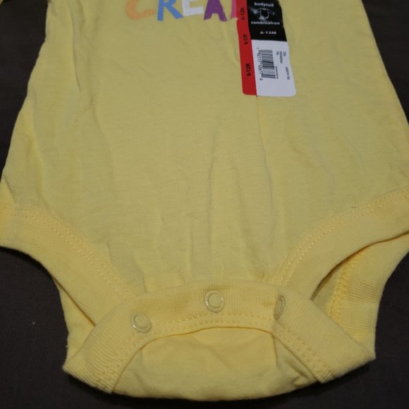 Long Sleeve Diaper Shirt Dream Imagine Create Brand New With Tags 6-12 Months - Picture 4 of 5